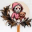 Egyedi Halloweeni ajtódísz, nyomtatott fatábla Jason girl személyre szabható többféle méret