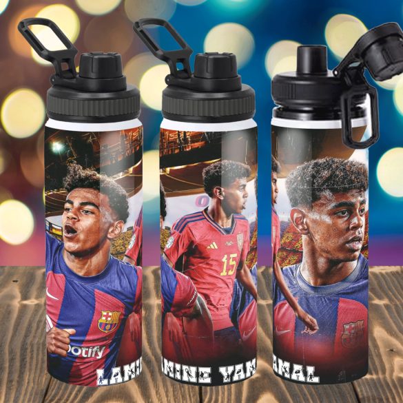 Prémium REAL MADRID fém sportkulacs egyedi névvel 850 ml "Leather"