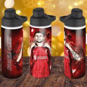 Exkluzív REAL MADRID fém kulacs egyedi névvel 750 ml "Leather"