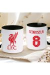 Prémium Liverpool Bögre személyre szabható, egyedi névvel 330ml Fekete bögre