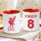 Prémium Liverpool Bögre személyre szabható, egyedi névvel 330ml Piros bögre