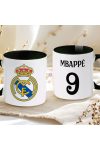 Prémium Real Madrid Bögre személyre szabható, egyedi névvel 330ml Fekete bögre