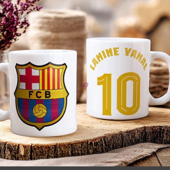 Prémium Barcelona Bögre személyre szabható, egyedi névvel 330ml