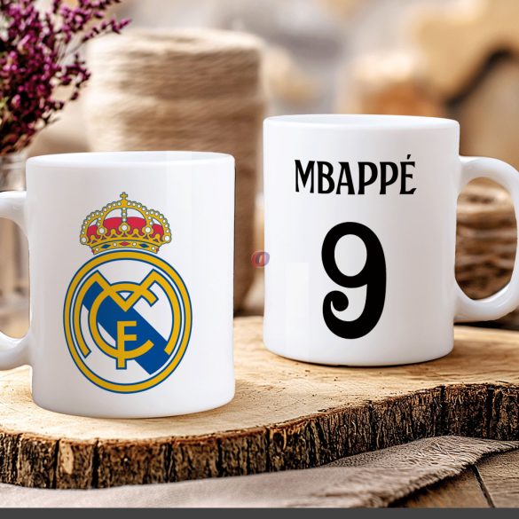Prémium Real Madrid Bögre személyre szabható, egyedi névvel 330ml