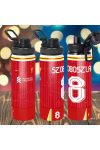 Prémium Liverpool fém sportkulacs egyedi névvel 850 ml "Home kit"