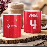   Prémium Liverpool Bögre személyre szabható, egyedi névvel 330ml "Home kit"