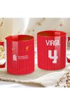 Prémium Liverpool Bögre személyre szabható, egyedi névvel 330ml Piros bögre "Home kit"