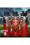 Prémium ARSENAL fém sportkulacs egyedi névvel és számmal 850 ml "ZIPPER"