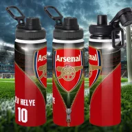   Prémium ARSENAL fém sportkulacs egyedi névvel és számmal 850 ml "ZIPPER"