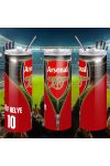 ARSENAL Duplafalú termosz egyedi névvel és számmal 600 ml "ZIPPER"