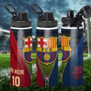   Prémium BARCELONA fém sportkulacs egyedi névvel és számmal 850 ml "ZIPPER"