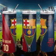   BARCELONA Duplafalú termosz egyedi névvel és számmal 600 ml "ZIPPER"