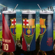   BARCELONA Duplafalú termosz egyedi névvel és számmal 600 ml "ZIPPER"