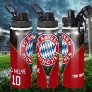   Prémium Bayern München fém sportkulacs egyedi névvel és számmal 850 ml "ZIPPER"