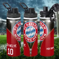   Prémium Bayern München fém sportkulacs egyedi névvel és számmal 850 ml "ZIPPER"