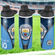   Manchester City fém kulacs egyedi névvel és számmal 750 ml "ZIPPER"