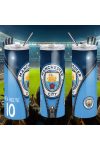 Manchester City Duplafalú termosz egyedi névvel és számmal 600 ml "ZIPPER"