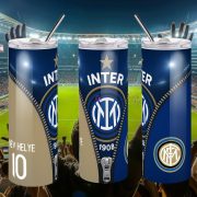   Inter Milan Duplafalú termosz egyedi névvel és számmal 600 ml "ZIPPER"