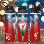   Prémium Liverpool fém sportkulacs egyedi névvel és számmal 850 ml "ZIPPER"