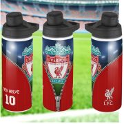   Liverpool fém kulacs egyedi névvel és számmal 750 ml "ZIPPER"