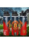 Prémium Manchester United fém sportkulacs egyedi névvel és számmal 850 ml "ZIPPER"