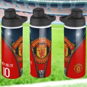   Manchester United fém kulacs egyedi névvel és számmal 750 ml "ZIPPER"