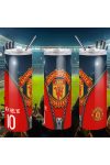 Manchester United Duplafalú termosz egyedi névvel és számmal 600 ml "ZIPPER"