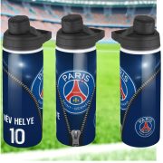   PSG fém kulacs egyedi névvel és számmal 750 ml "ZIPPER"