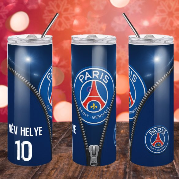 PSG Duplafalú termosz egyedi névvel és számmal 600 ml "ZIPPER"