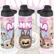 Személyre szabható LABUBU fém kulacs egyedi névvel 750 ml   Személyre szabható LABUBU fém kulacs egyedi névvel 750 ml