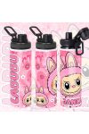 Személyre szabható "LABUBU Pink"fém kulacs egyedi névvel 850 ml