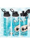 Személyre szabható "LABUBU BLUE" fém kulacs egyedi névvel 850 ml