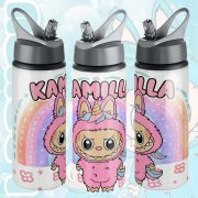   Személyre szabható "Labubu Rainbow" fém kulacs egyedi névvel 750 ml
