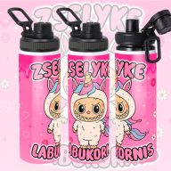 Személyre szabható "Labukornis" fém kulacs egyedi névvel 850 ml   Személyre szabható "Labukornis" fém kulacs egyedi névvel 850 ml