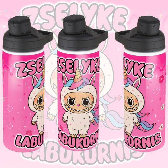 Személyre szabható "Labukornis" fém kulacs egyedi névvel 750 ml