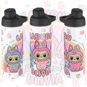   Személyre szabható "LABUBU Friends" fém kulacs egyedi névvel 750 ml