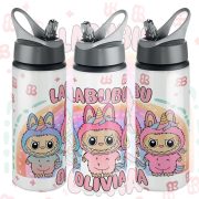   Személyre szabható "LABUBU Friends" fém kulacs egyedi névvel 750 ml