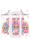 Személyre szabható "LABUBU Friends" fém Termosz  / tumbler egyedi névvel 600 ml