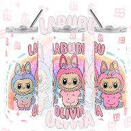 Személyre szabható "LABUBU Friends" fém Termosz  / tumbler egyedi névvel 600 ml   Személyre szabható "LABUBU Friends" fém Termosz  / tumbler egyedi névvel 600 ml