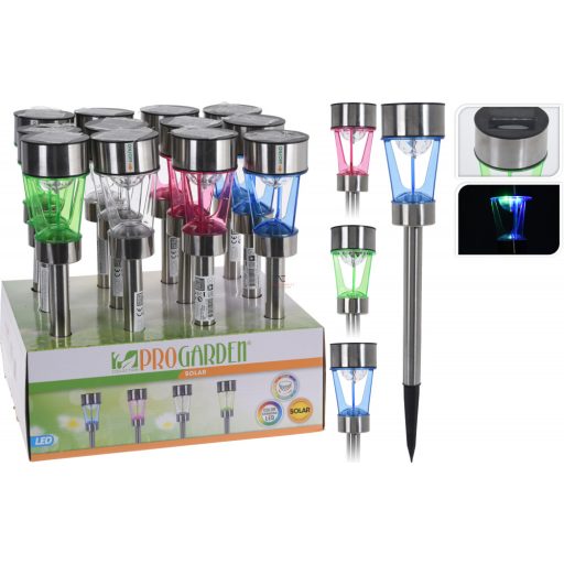 Prémium napelemes lámpa "Disco gömb" leszúrható 4 féle színben