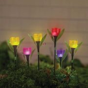   Napelemes tulipán kerti lámpa 4 féle választható színben