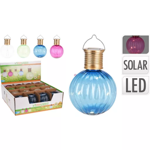 Prémium felakasztható napelemes lámpa gömb "Bright colour" 4 led