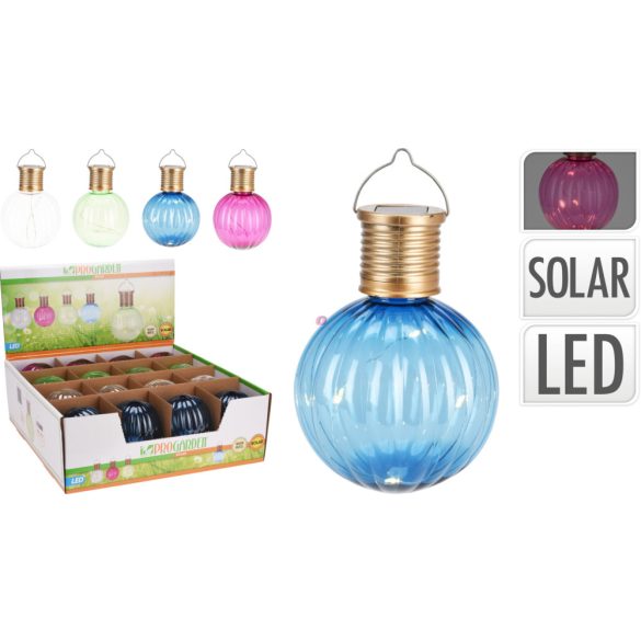 Prémium felakasztható napelemes lámpa gömb "Bright colour" 4 led