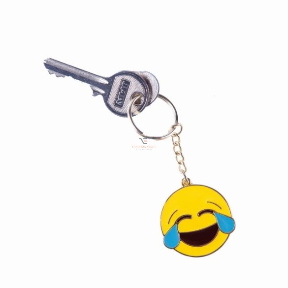 Kulcstartó Nevetős emoji fém
