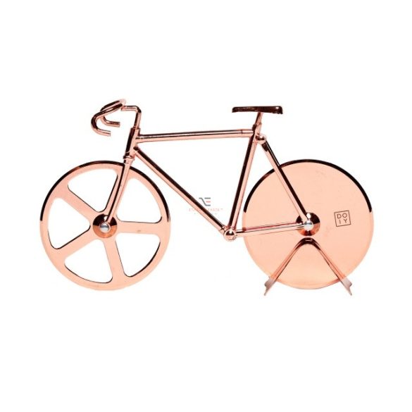 Pizzaszeletelő Fixi kerékpár fém 22x13x4cm bronz