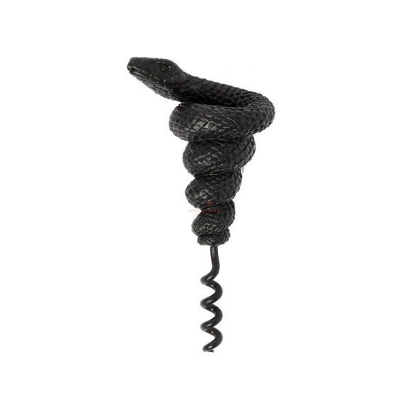 Dugóhúzó Kígyó formájú fém 5,8x3,2x11 fekete