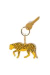 Kulcstartó extra méretű Leopárd fém sárga