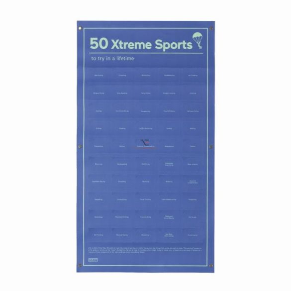 Poszter, 50 extrém sport amit ki kell próbálni, papír 35x65cm angol nyelvű