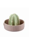 Citromcsavaró kaktusz formájú, kerámia 13x14x10 barna