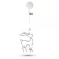 Karácsonyi LED-es ablakdísz szarvas, 20cm, elemes